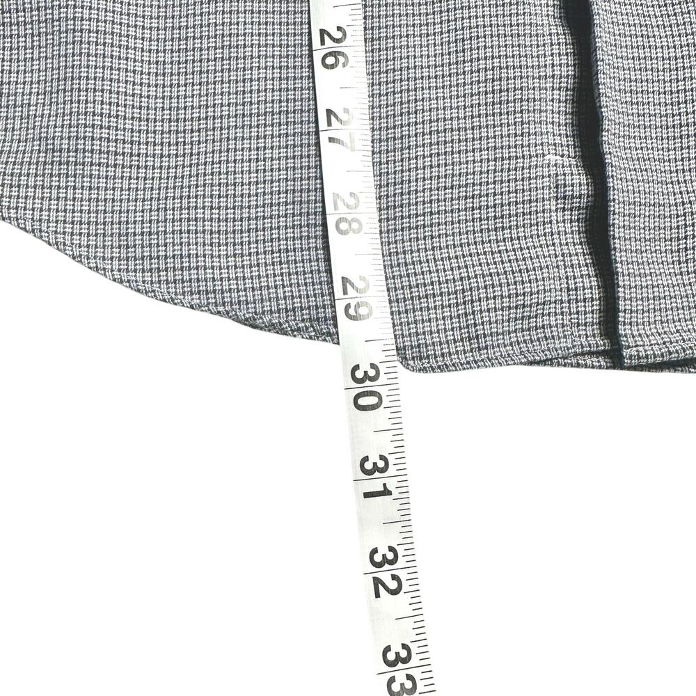 Yves Saint Laurent | Crosshatch Pattern Light Button Up Dress Shirt | Medium - Picture 7 of 13